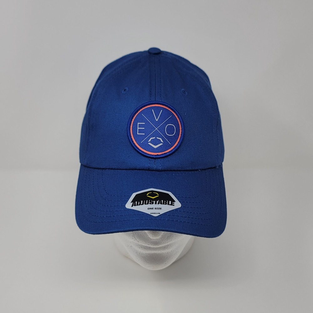 Evoshield EVO Adjustable Strapback Hat Blue Baseball‎ Cap Embroidered Patch Logo